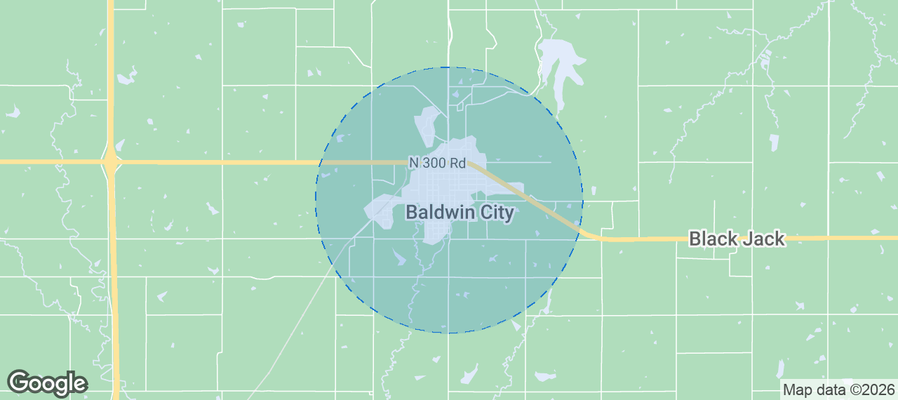 Baldwin City Airbnb map